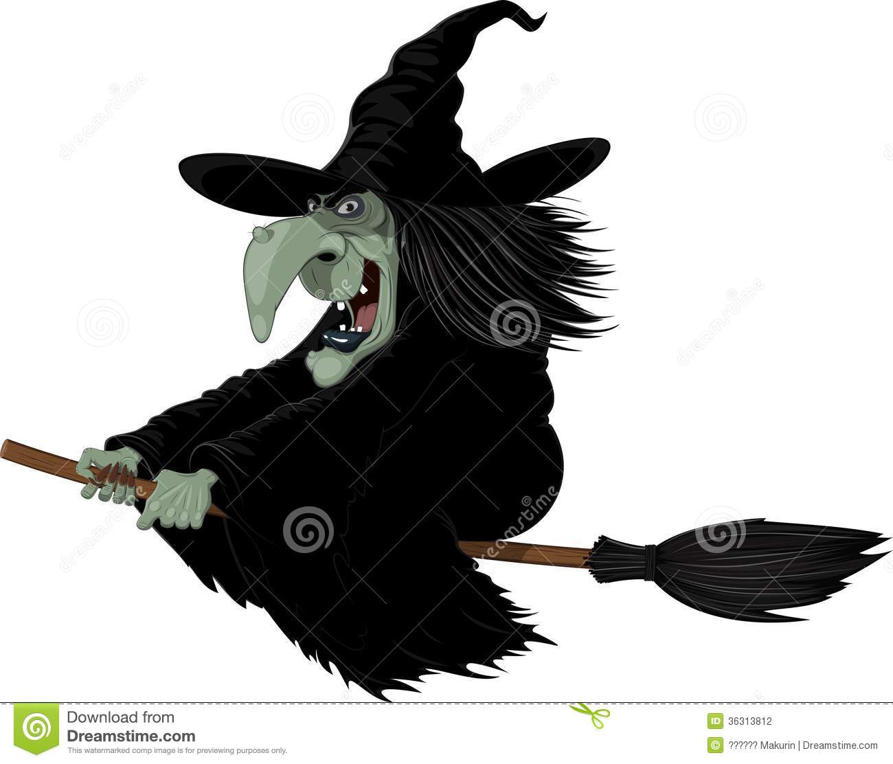Evil Witch Clipart Illustration  Witch On