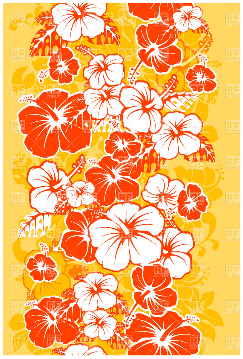 Hawaiian Floral Seamless Background With Hibiscus 4858 Backgrounds