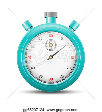 Stock Illustration   The Vivid Blue Stopwatch  Clip Art Gg65207124