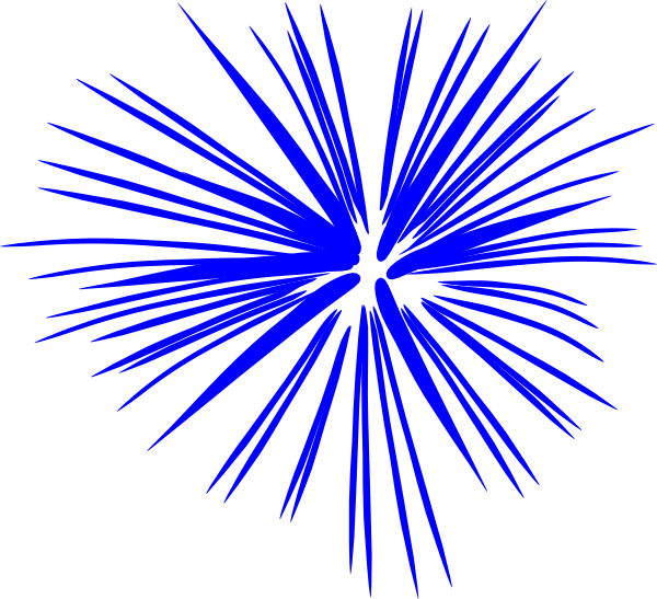 Blue Fireworks Clip Art At Clker Com   Vector Clip Art Online Royalty    
