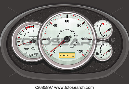 Car Dashboard And Dials  Vector Illustration Saved As Eps Ai8 All
