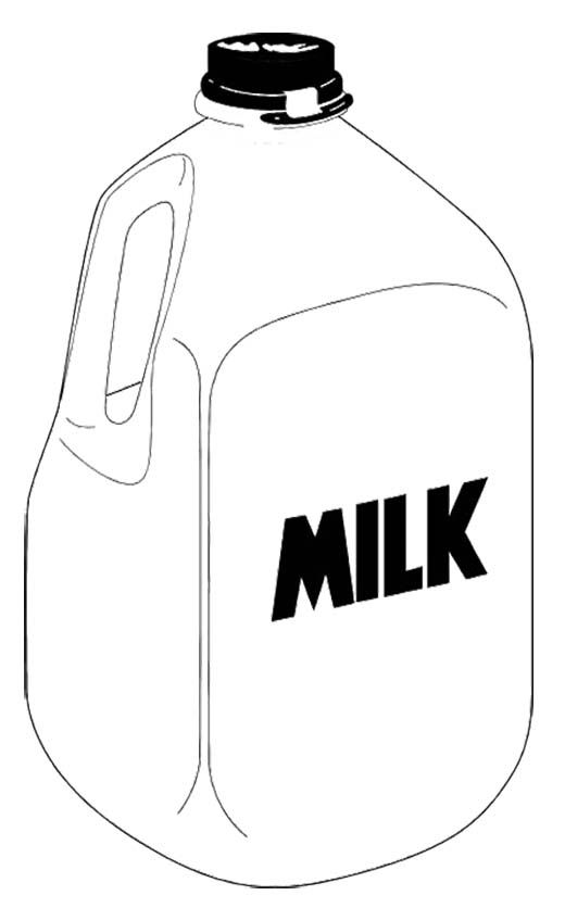 Jug Of Milk Coloring Page Of Bottle Coloring Pages