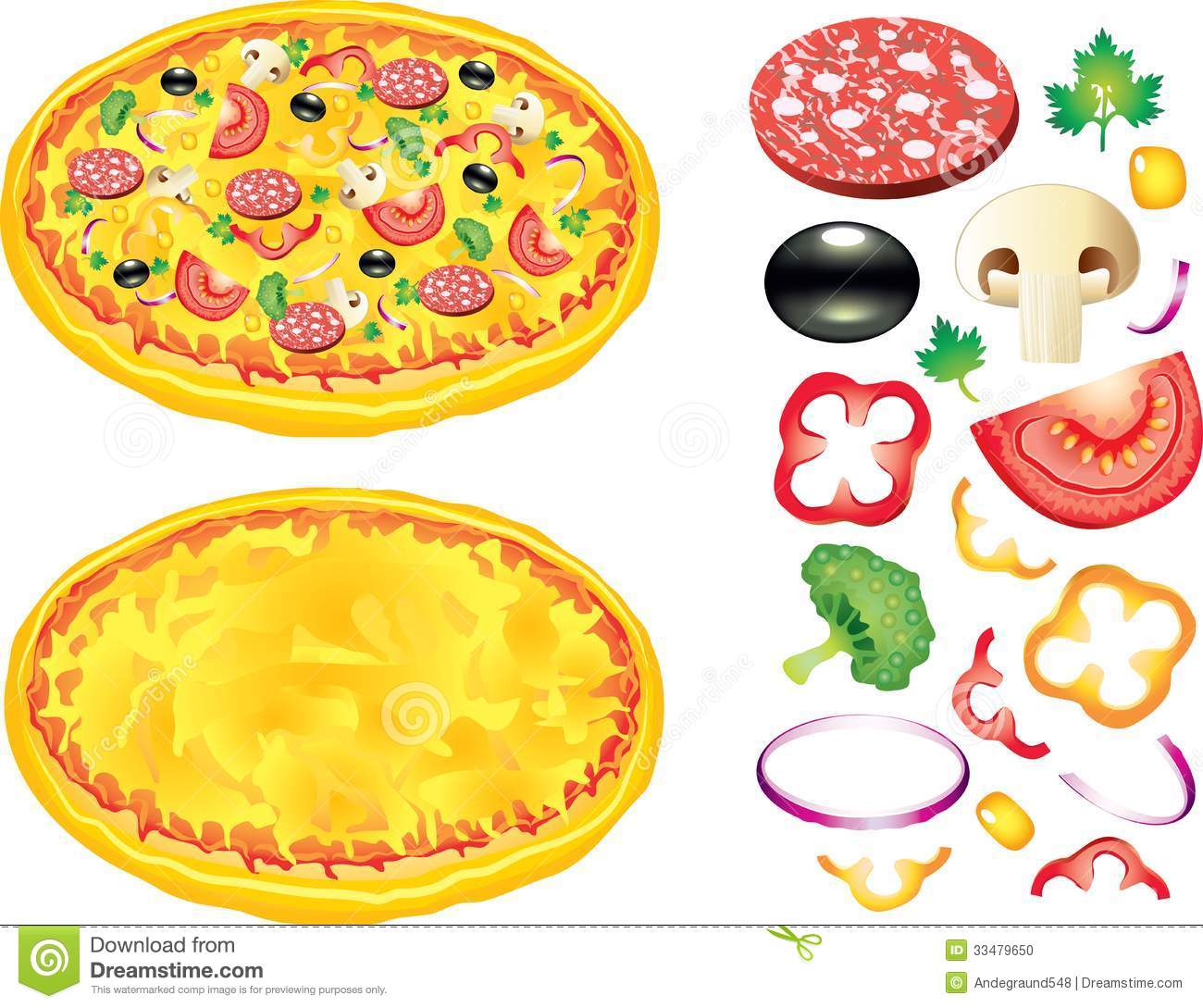 Pizza Toppings Clip Art Free