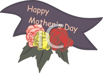 Royalty Free Clip Art Image  Happy Mother S Day Banner With Roses
