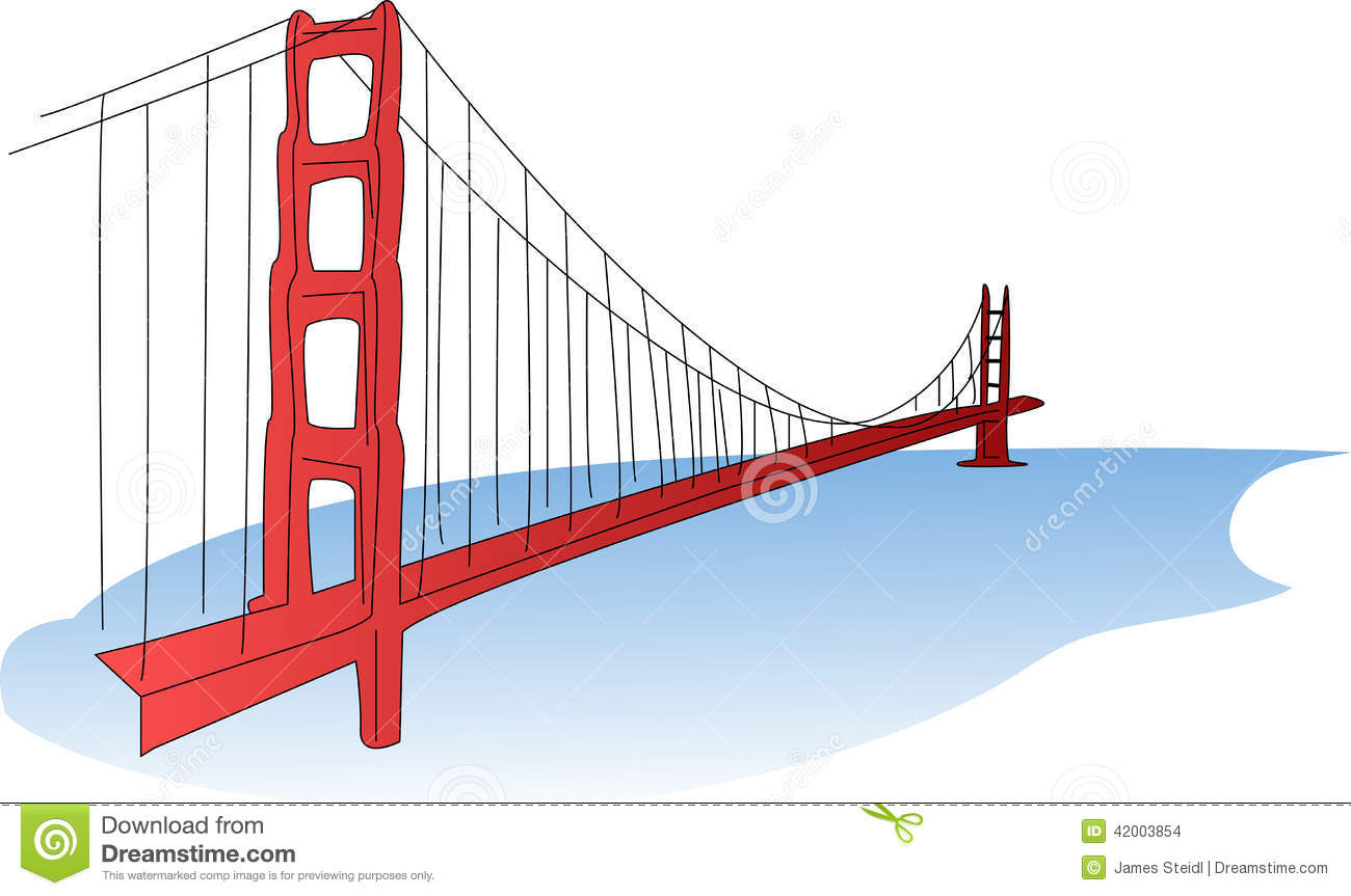 An Illustration Of The Golden Gate Bridge A Suspension Bridge
