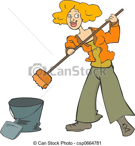 Cleaning Girl Clipart