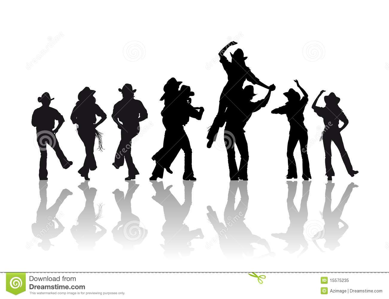 Country Line Dancing Clipart Cowboy Dance