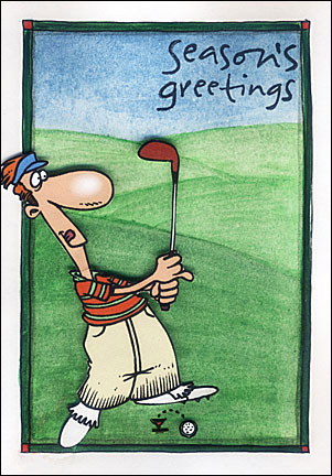 Created This Golf Christmas Greeting Card Using A Clip Art Image  It