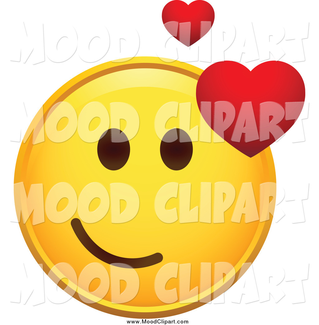 Larger Preview  Mood Clip Art Of A Happy Yellow Smiley Emoticon Face