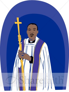 African American Priest   Clergy Clipart