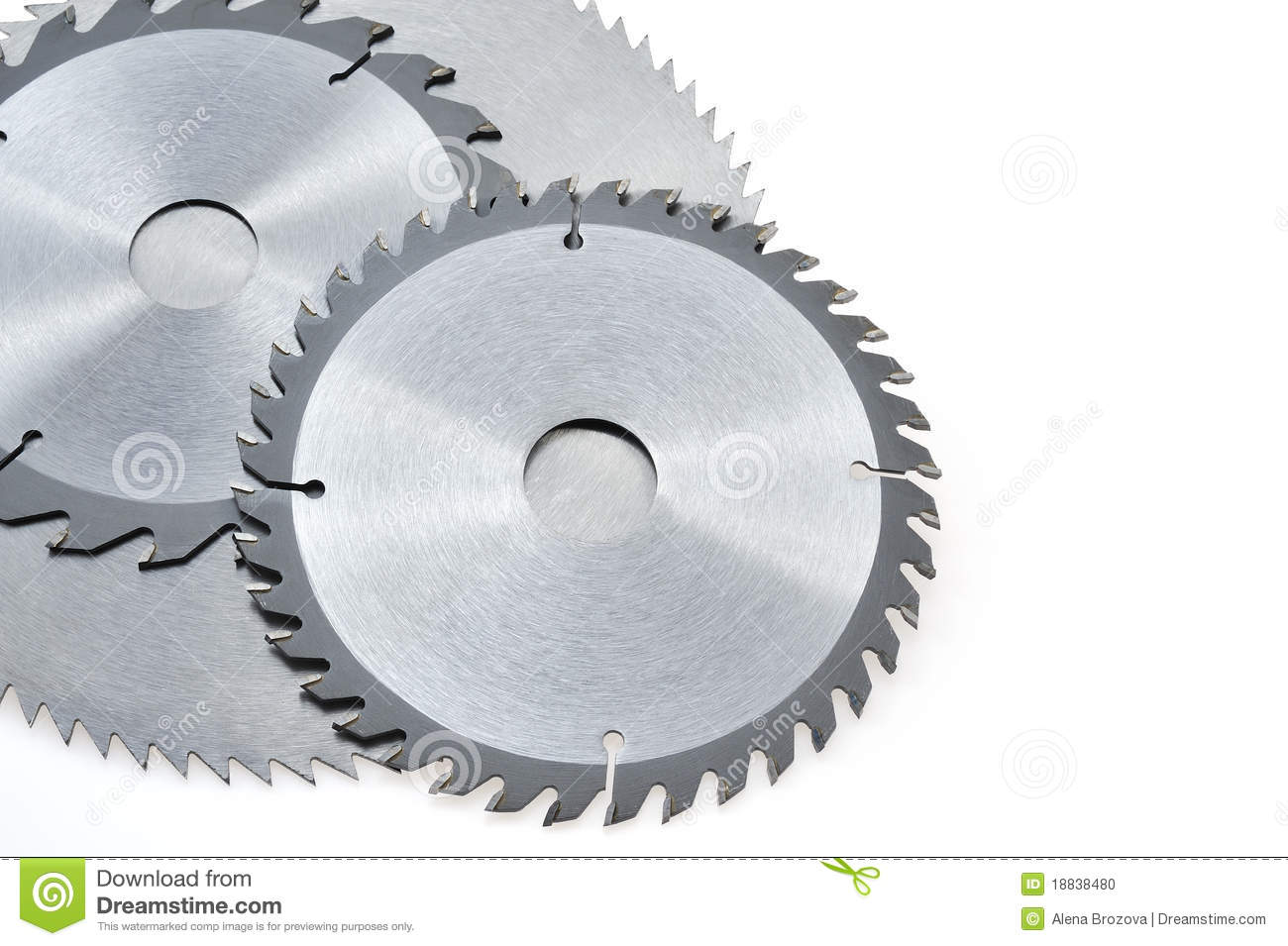 Circular Saw Blades For Wood Isolated On White Stock Photo   Image