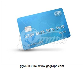 Clipart   Credit Card Or Debit Card With World Map On The Background