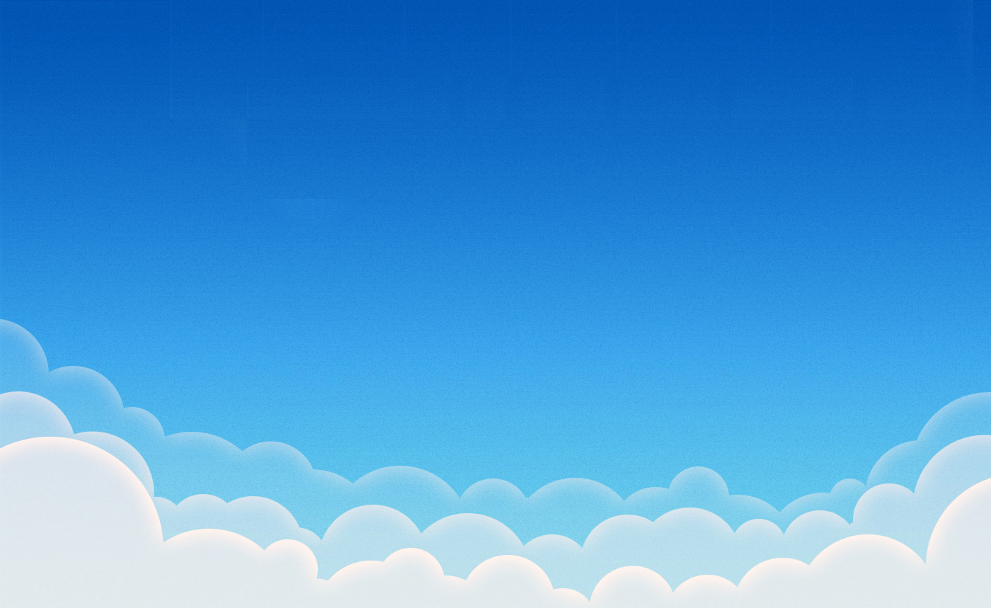 Clouds Illustration Template For Powerpoint Slide