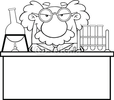 Science Lab Clipart Black And White Black And White Mad Scientist