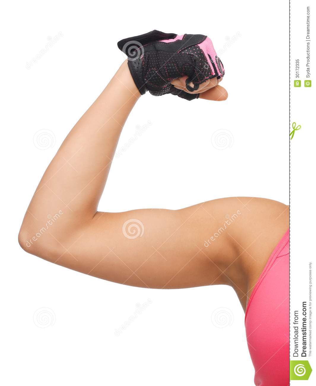 Sporty Woman Flexing Her Biceps Royalty Free Stock Photo   Image