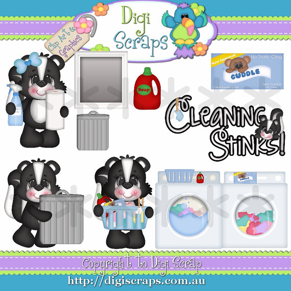 Cleaning Stinks 2 Clip Art Set Clipart By Digiscrapsau On Etsy