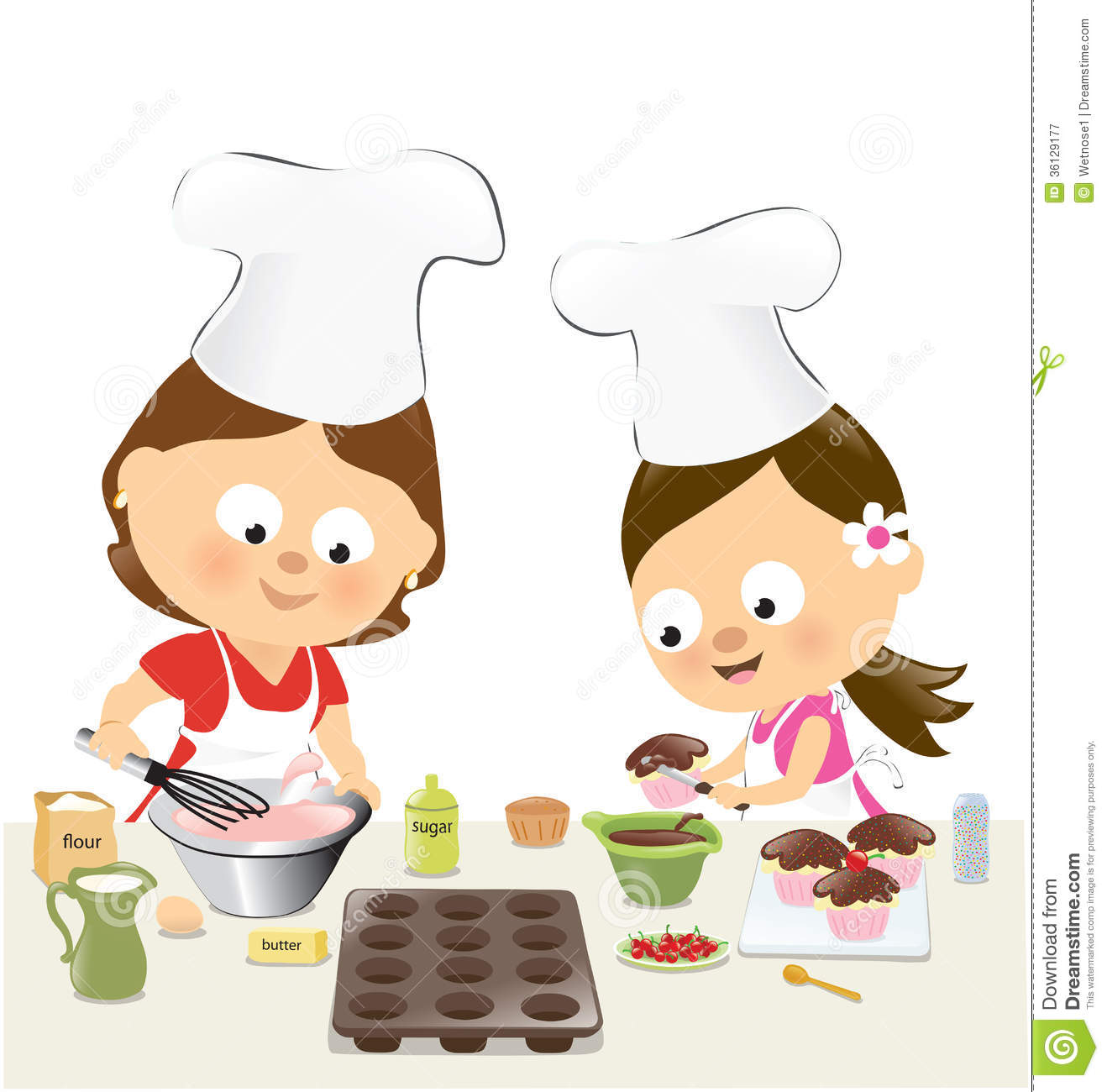 Displaying 17  Images For   Kids Baking Clip Art
