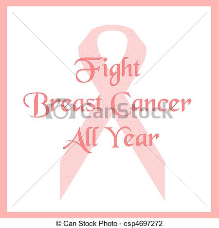 Fight Breast Cancer Poster Illustration Csp4697272   Search Clipart