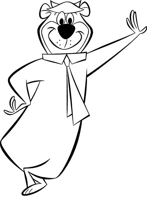 Yogi Bear Boo Boo Bear Coloring Pages Free For Kids Printable Download