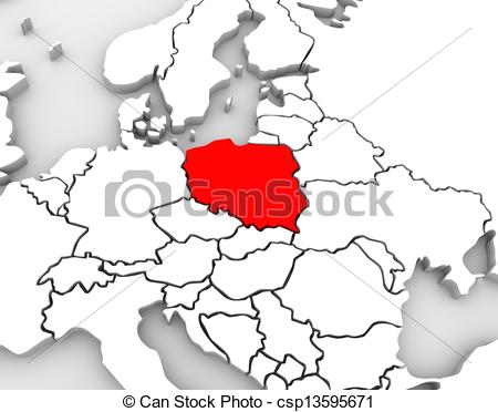 An Abstract 3d Map Of Europe And The Northern And Eastern Region With