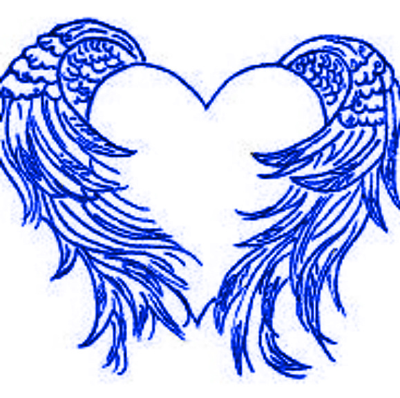 Blue Heart   Blue Wings By Darkangel15414 On Deviantart