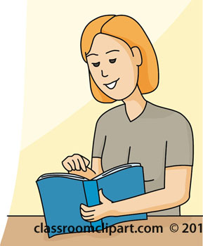 Book Clipart   Woman Reading Book 12412   Classroom Clipart