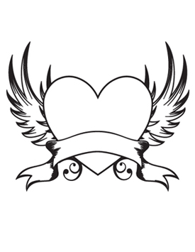Heart With Wings Drawings   Clipart Best