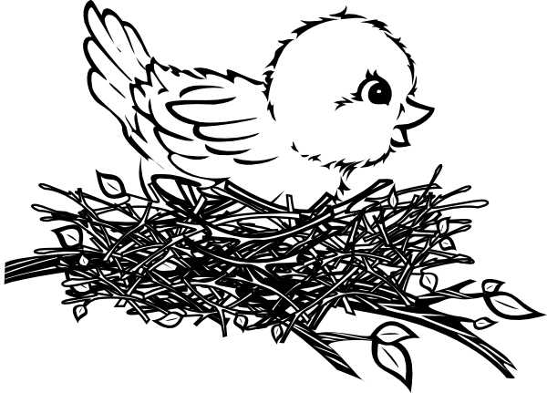 Chick In Nest Clip Art At Clker Com   Vector Clip Art Online Royalty