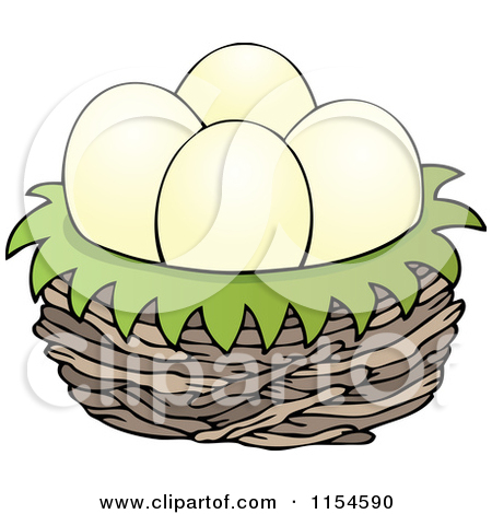 Eggs In A Bird Nest   Clipart