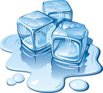 Ice Cubes   Stylized Ice Cubes On White Background Vector
