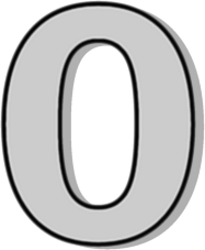 Number 0 Grey    Signs Symbol Alphabets Numbers Outlined Numbers Grey