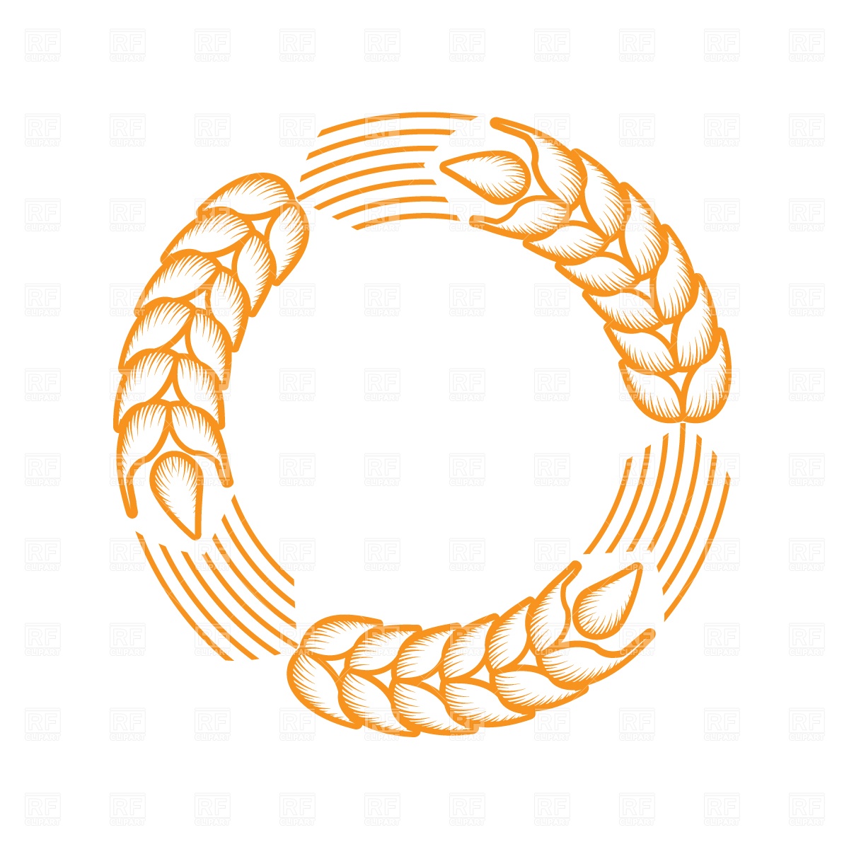 Wheat Ear Round Frame Download Royalty Free Vector Clipart  Eps