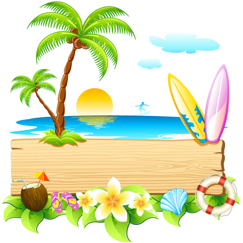 Beautiful Summer Day Poster Vector 4
