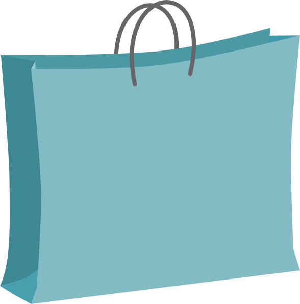 Blue Shopping Bag Clip Art At Clker Com   Vector Clip Art Online