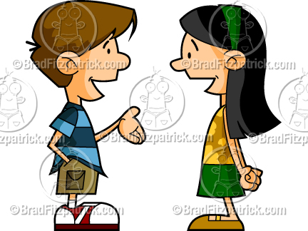 Cartoon Kids Talking   Cartoon Boy And Girl Talking Pictures   Clipart