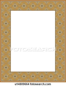 Clipart   Gold Wheat Pattern Border  Fotosearch   Search Clip Art