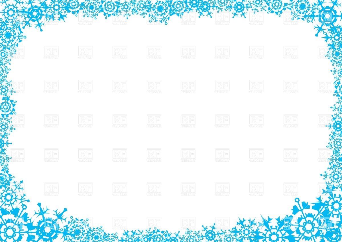 Frozen Snowflake Clipart Frost Frame With Snowflakes