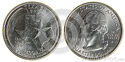 Both Sides Of An 2004 Us Quarter Featuring The State Of Texas