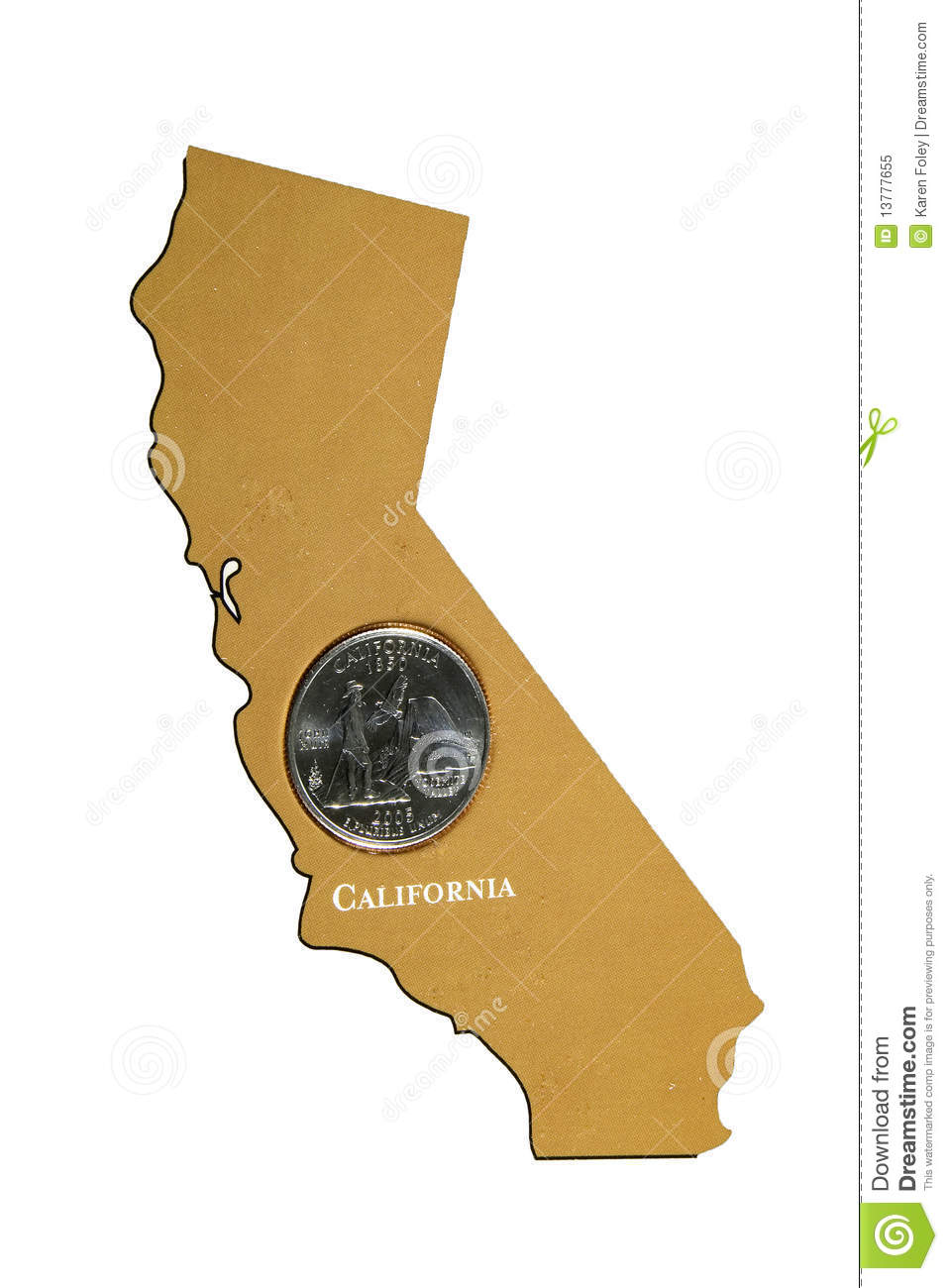 California State Quarter Royalty Free Stock Photo   Image  13777655