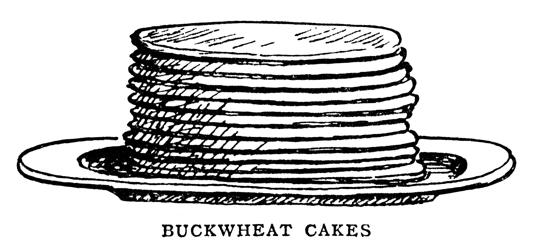 Breakfast Food Clipart Black And White Graphics Mrs Beeton Pancakes