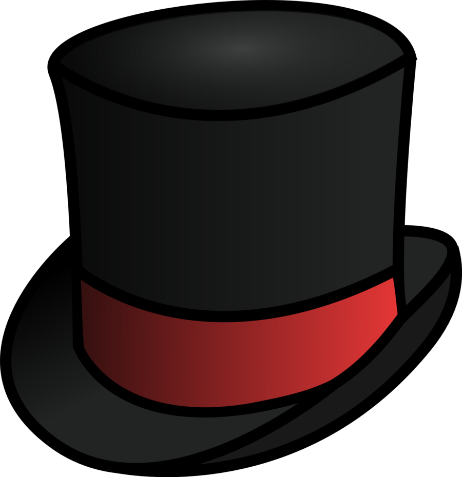 Cartoon Top Hat Top Hat Upside Down Clip