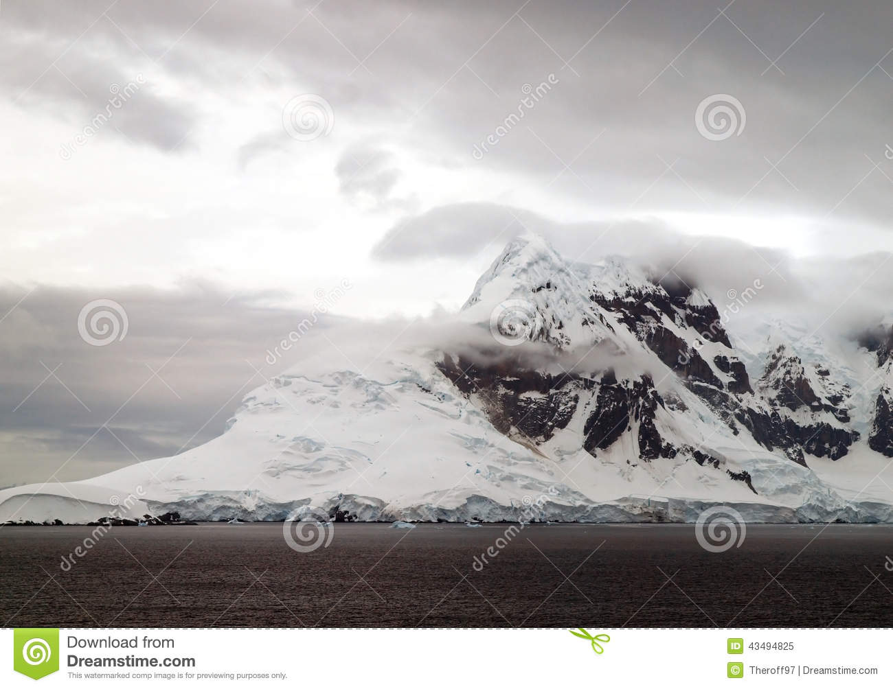 The Icy And Mountainous Landscape Of Antarctica