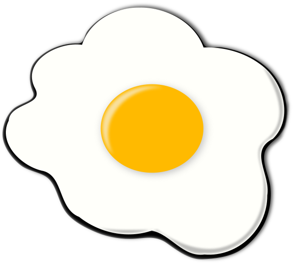 Yolk Clipart Black And White Fried Egg Sunny Png