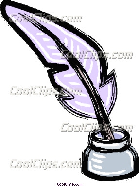 Feather Pen Clipart Feather Pen And Ink Well Coolclips Vc017996 Jpg