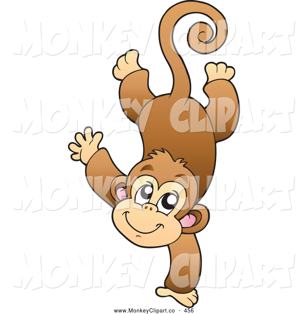 Little Monkey Doing A Hand Stand Monkey Clip Art Visekart