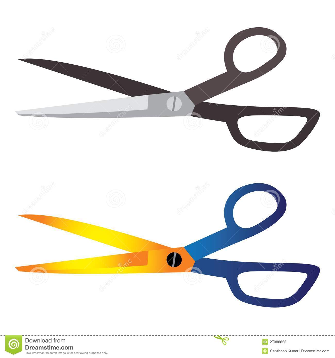 Open Hair Cutting Shears Clipart Illustration Of Hair Cutting