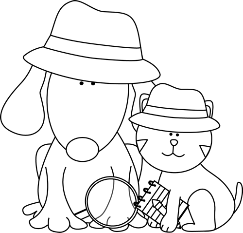 Dog And Cat Clip Art Black And White   Clipart Panda   Free Clipart