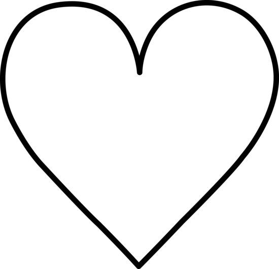 Heart Outline Clipart Black And White Heart Outline Png