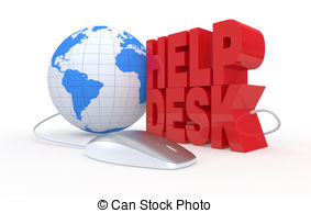 Help Desk   The Text  Help Desk With A Computer Mouse
