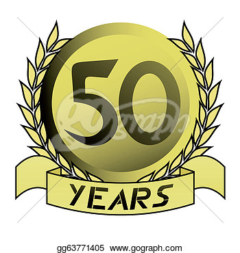 Illustration   Creative Design Of 50th Gold Emblem  Clipart Gg63771405